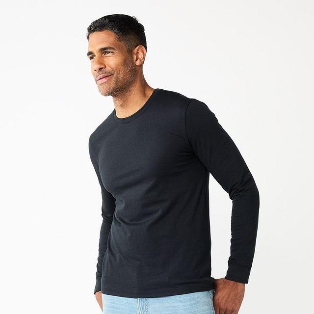 Mens Sonoma Goods For Life Crewneck Tee, Size: XS, Black Product Image