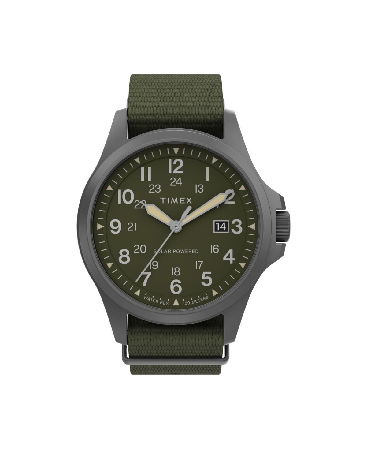 Timex Mens Solar Green Fabric Strap Watch 41 mm Product Image