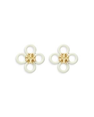 Tory Burch Small Kira Enamel Clover Stud Earrings Product Image