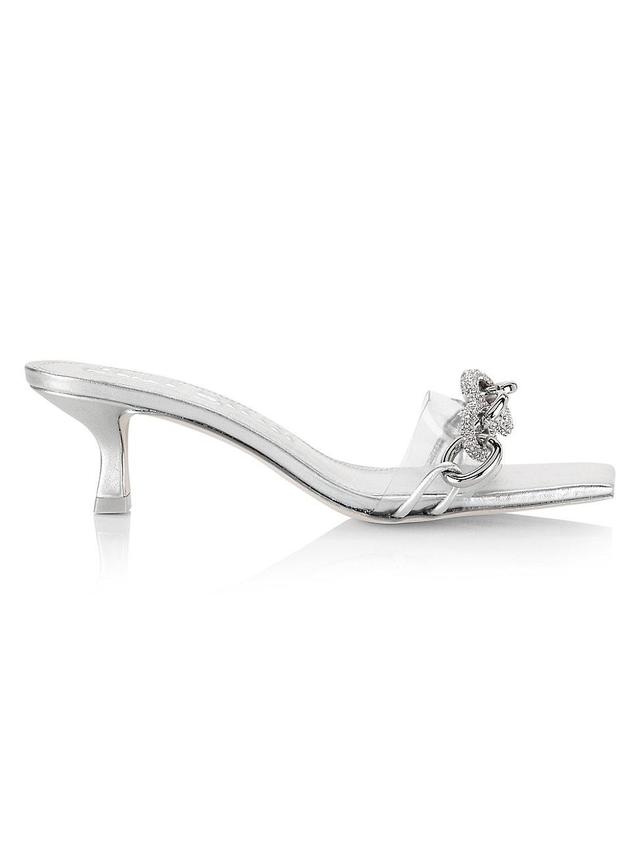 Womens Lynn 50MM Crystal-Embellished Kitten-Heel Sandals Product Image