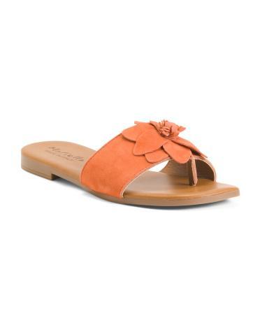 Suede Sandals With Flower for Women Product Image