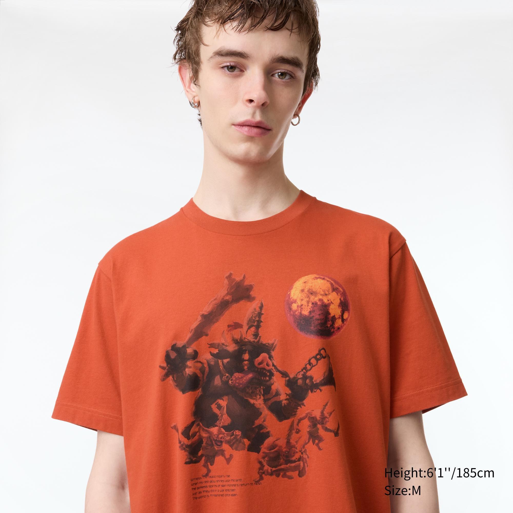 Mens The Legend Of Zelda: Tears Of The Kingdom (Short-Sleeve Graphic T-Shirt) Orange Small UNIQLO US Product Image