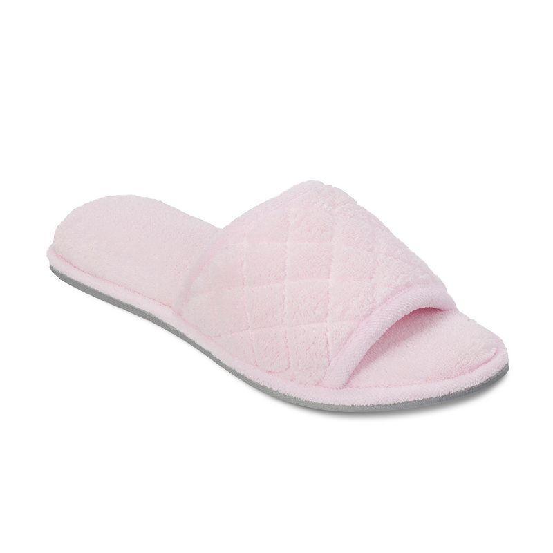 Dearfoams Microfiber Terry Quilted Womens Slide Slippers Product Image