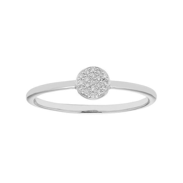 10k Gold Diamond Accent Circle Ring, Womens White Product Image