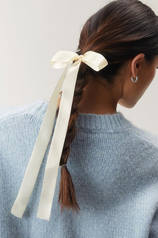 Satin Ribbon Bow Hair Tie Product Image