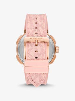 Oversized Sydney Pavé Rose Gold-Tone and Logo Watch Product Image