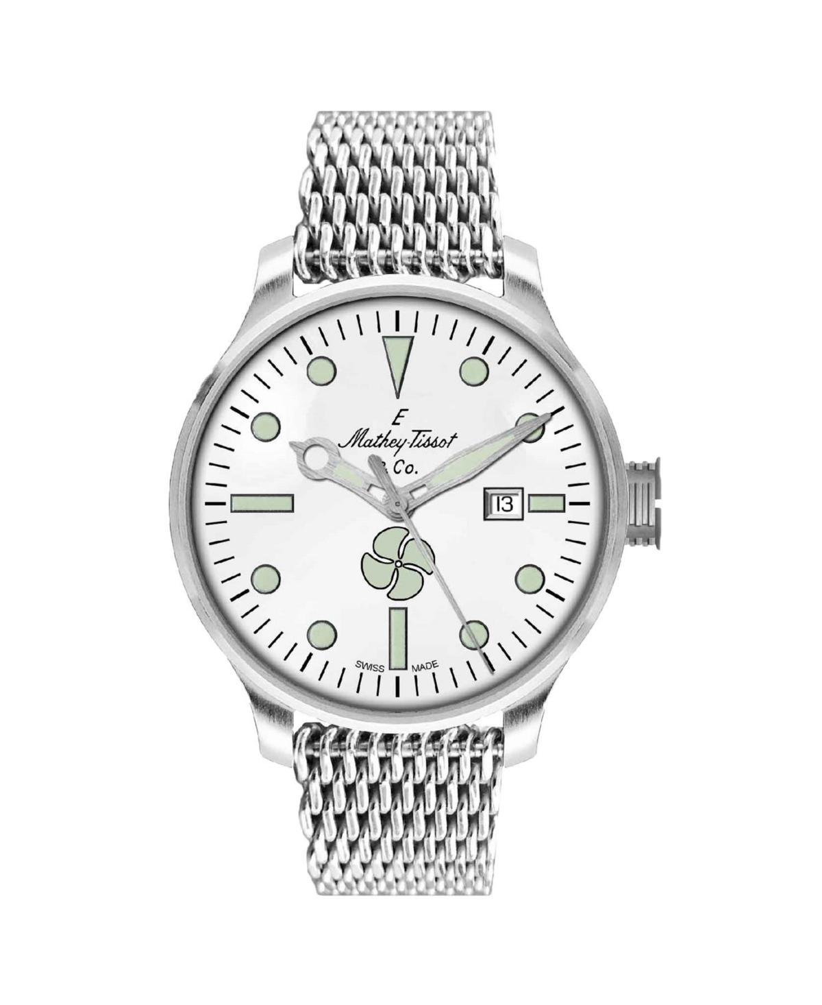 Mathey Tissot Mens Elica White Dial Watch - U121AI Product Image