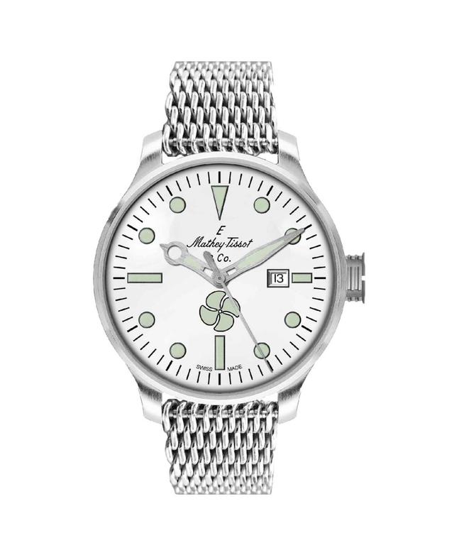 Mathey Tissot Mens Elica White Dial Watch - U121AI Product Image