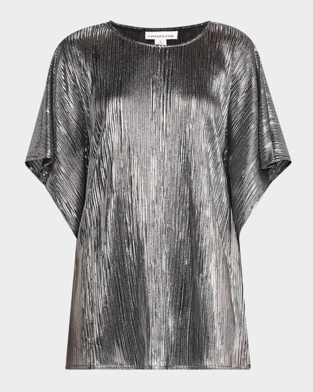 Metallic Plisse Caftan Top Product Image