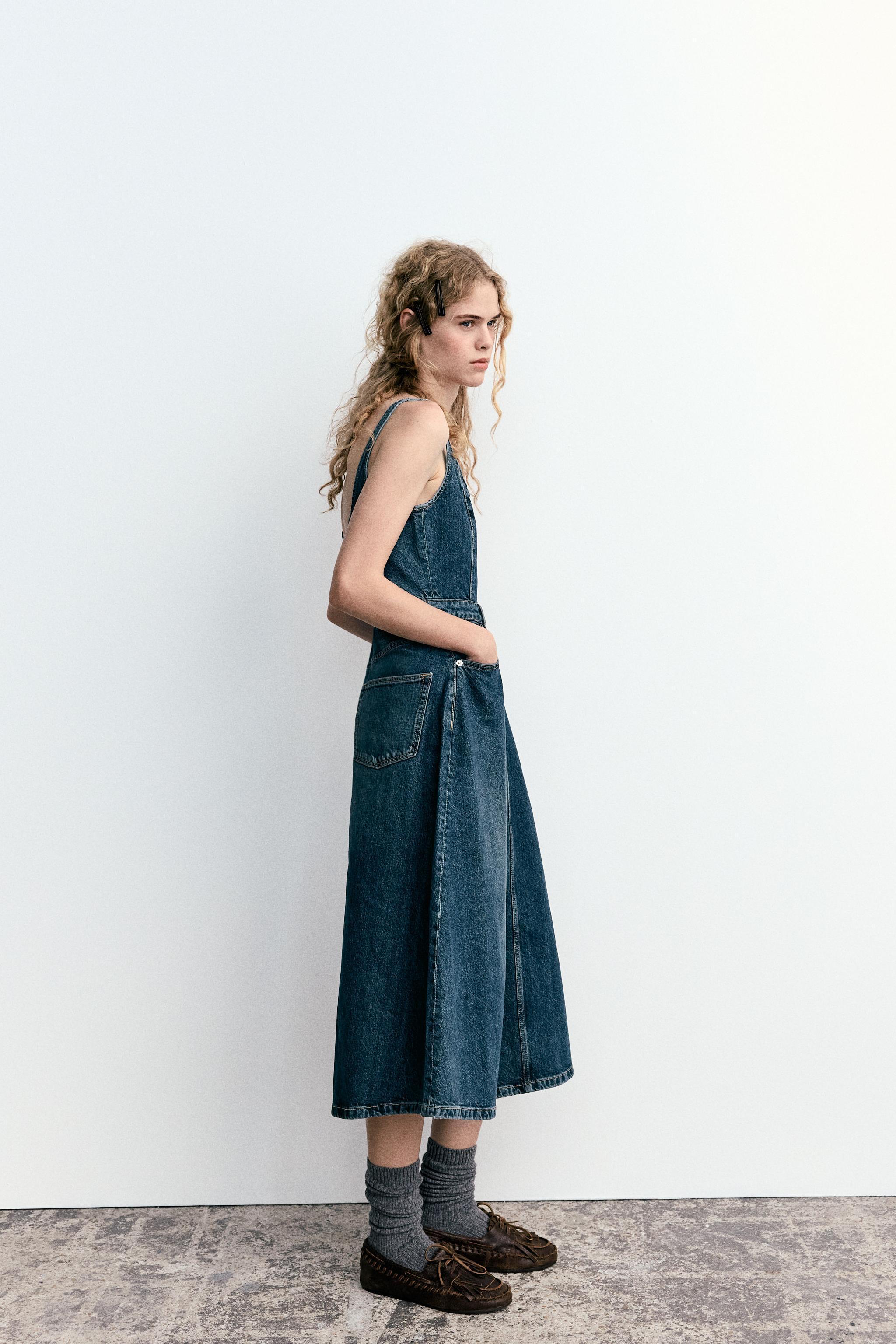 DENIM TRF DRESS Product Image