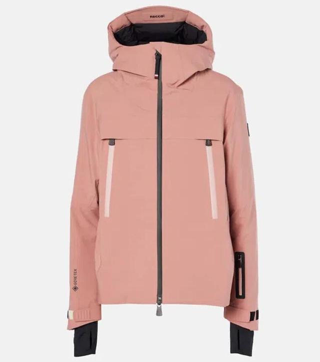 MONCLER Grenoble Logo Printed Hooded Jacket In Pink Product Image