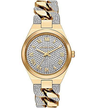 Michael Kors Womens Lennox Three-Hand Two-Tone Stainless Steel Bracelet Watch Product Image