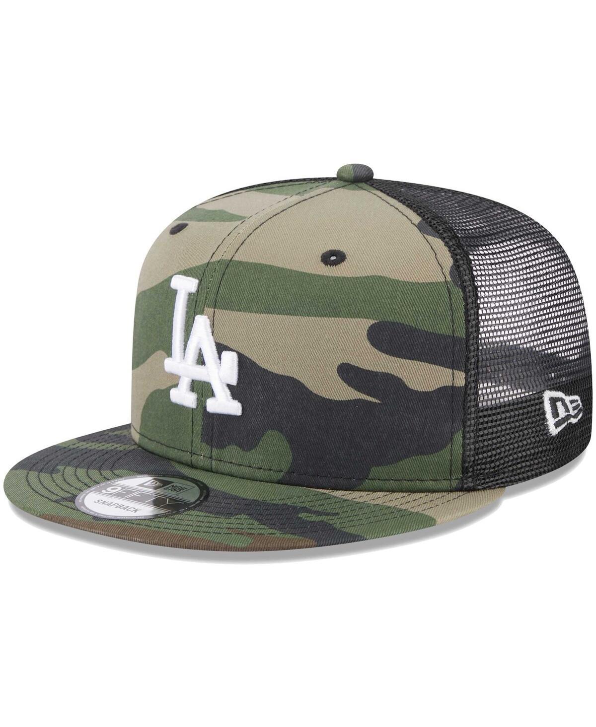 Men's New Era Camo Los Angeles Dodgers Trucker 9FIFTY Snapback Hat Product Image