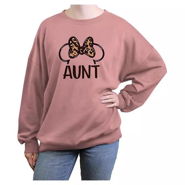 Disneys Minnie Mouse Aunt Ears Womens Oversized Graphic Pullover Product Image