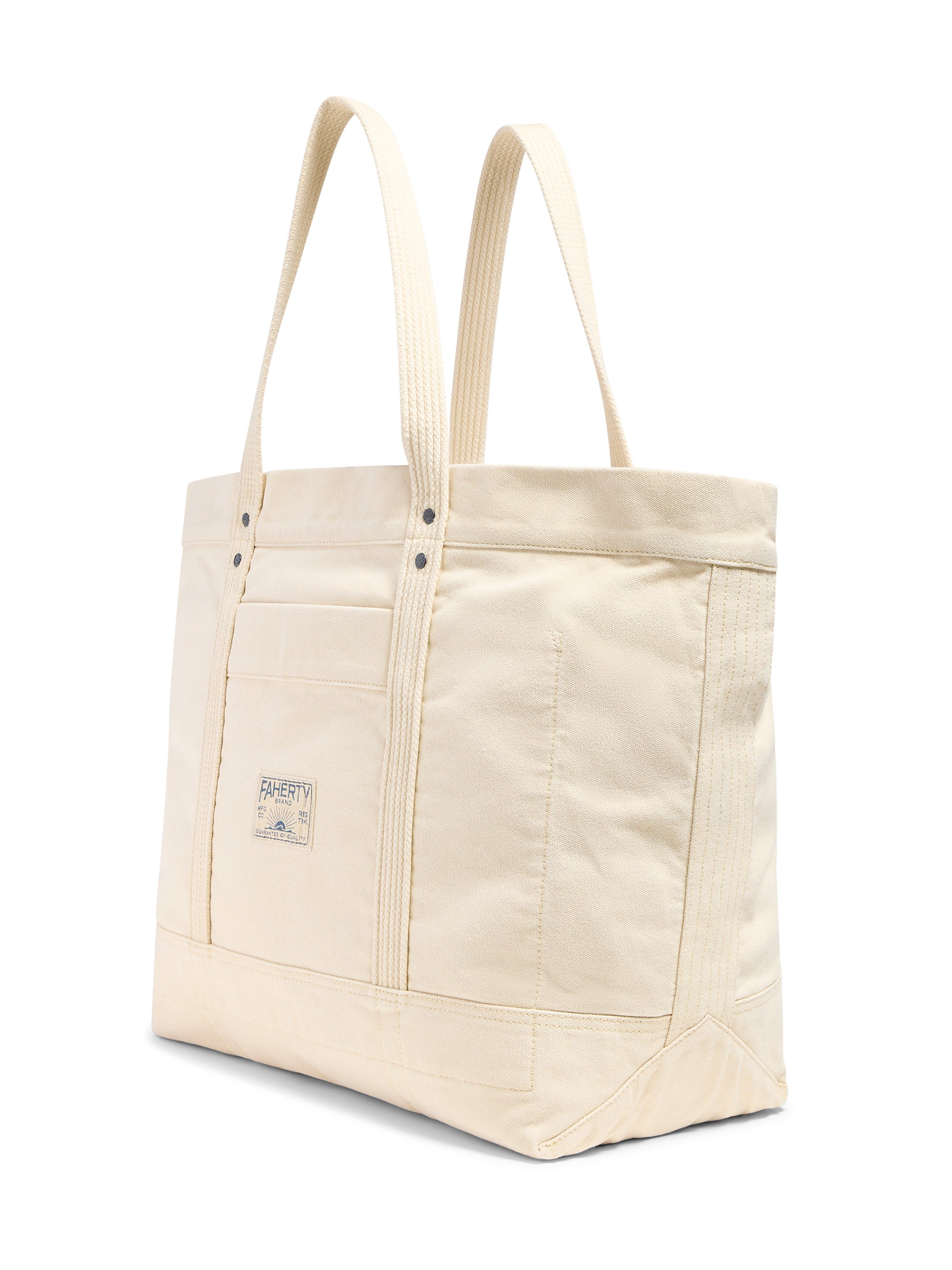 Large Sunwashed Canvas Tote - Ecru Female Product Image