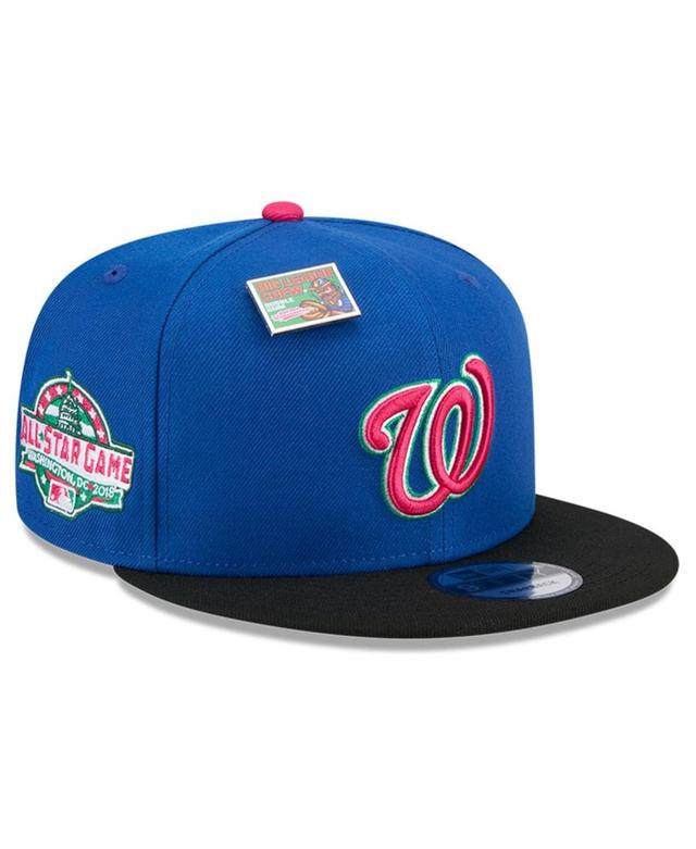 New Era Mens Royal Washington Nationals Watermelon Big League Chew Flavor Pack 9FIFTY Snapback Hat - Royal, Black Product Image