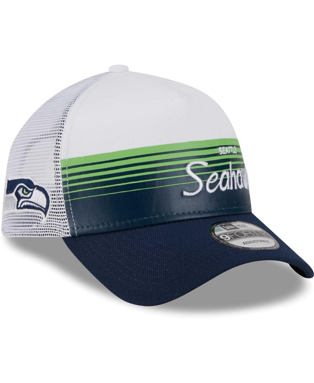 Mens New Era Seattle Seahawks Horizon 9FORTY Snapback Hat, Blue Product Image