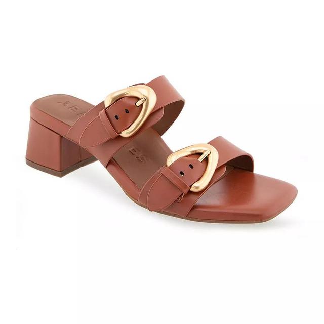 Aerosoles Estella Womens Heeled Leather Slide Sandals Product Image