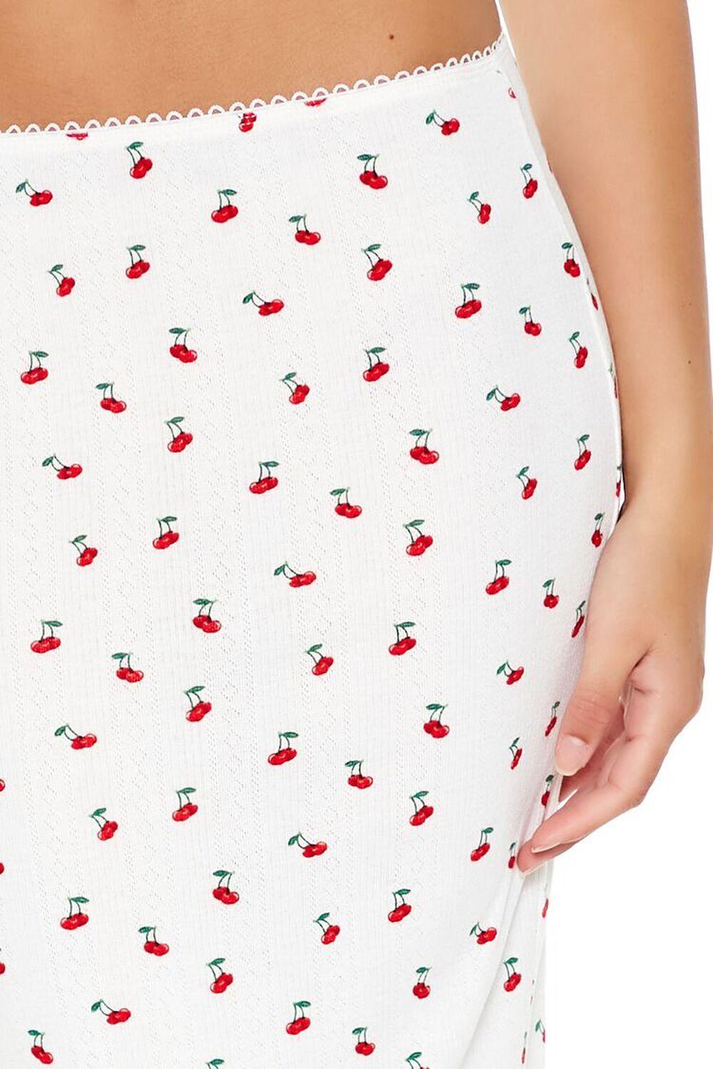 Cherry Print Slip Midi Skirt | Forever 21 Product Image