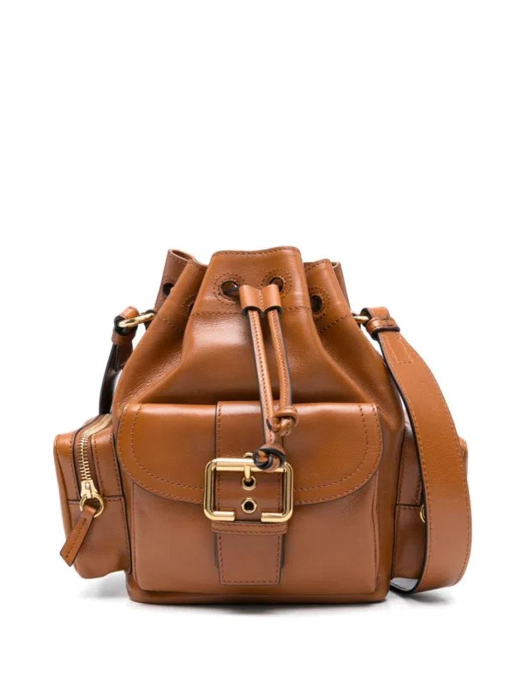 Camera Bucket Bag In Brown Product Image