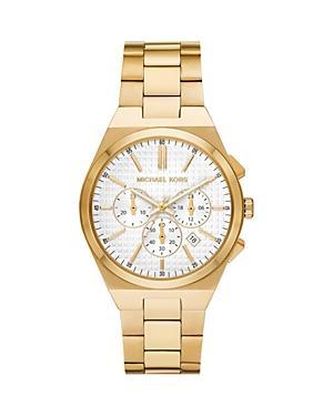 Michael Kors Mens Lennox Quartz Chronograph Gold-Tone Stainless Steel Watch 40mm Product Image