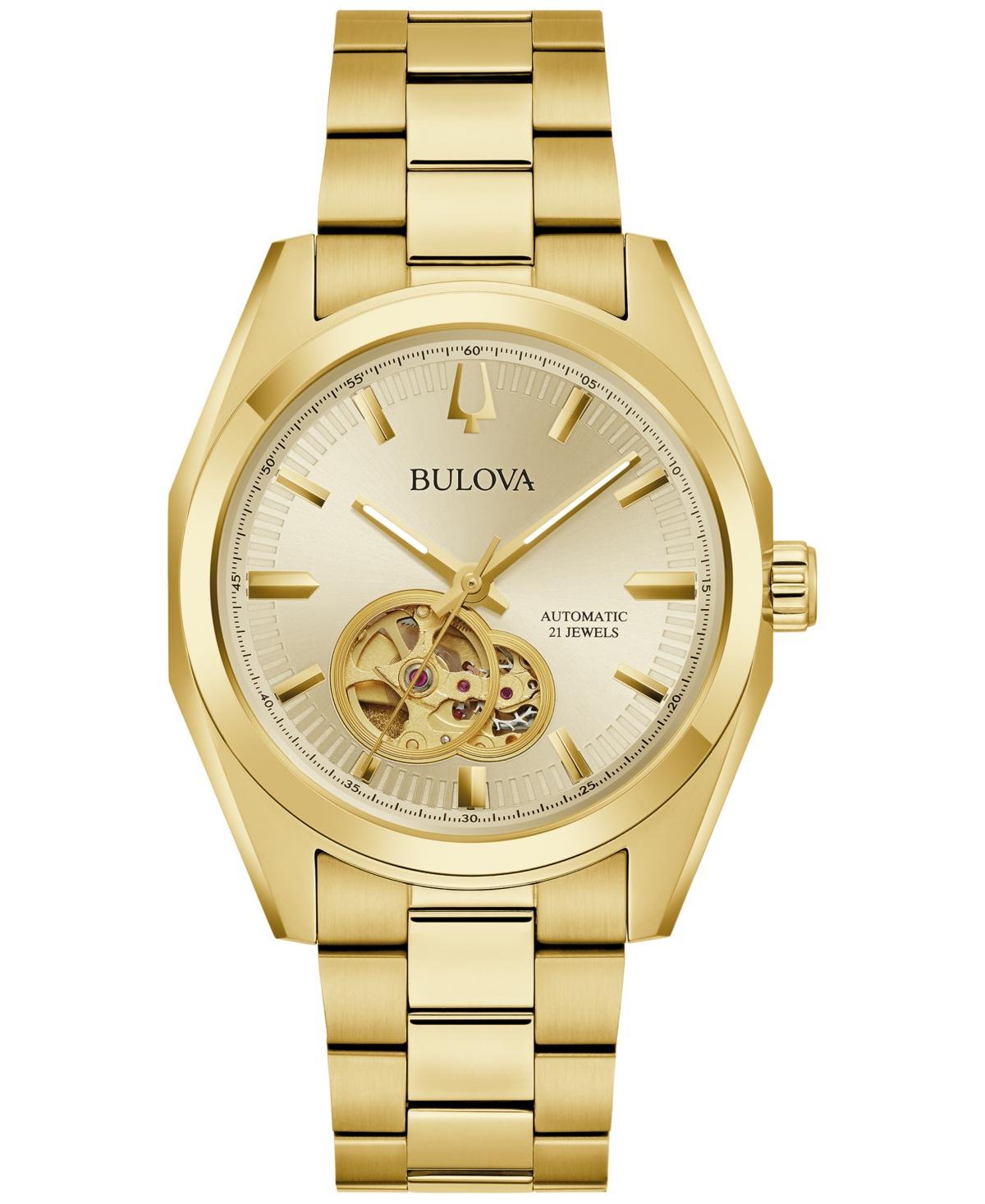 Bulova Mens Automatic Surveyor Gold-Tone Stainless Steel Bracelet Watch 39mm Product Image