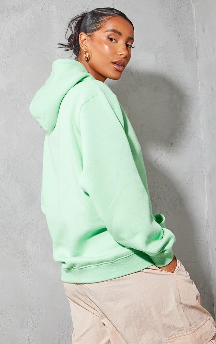 Green Oversized Fit Sweat Hoodie Product Image