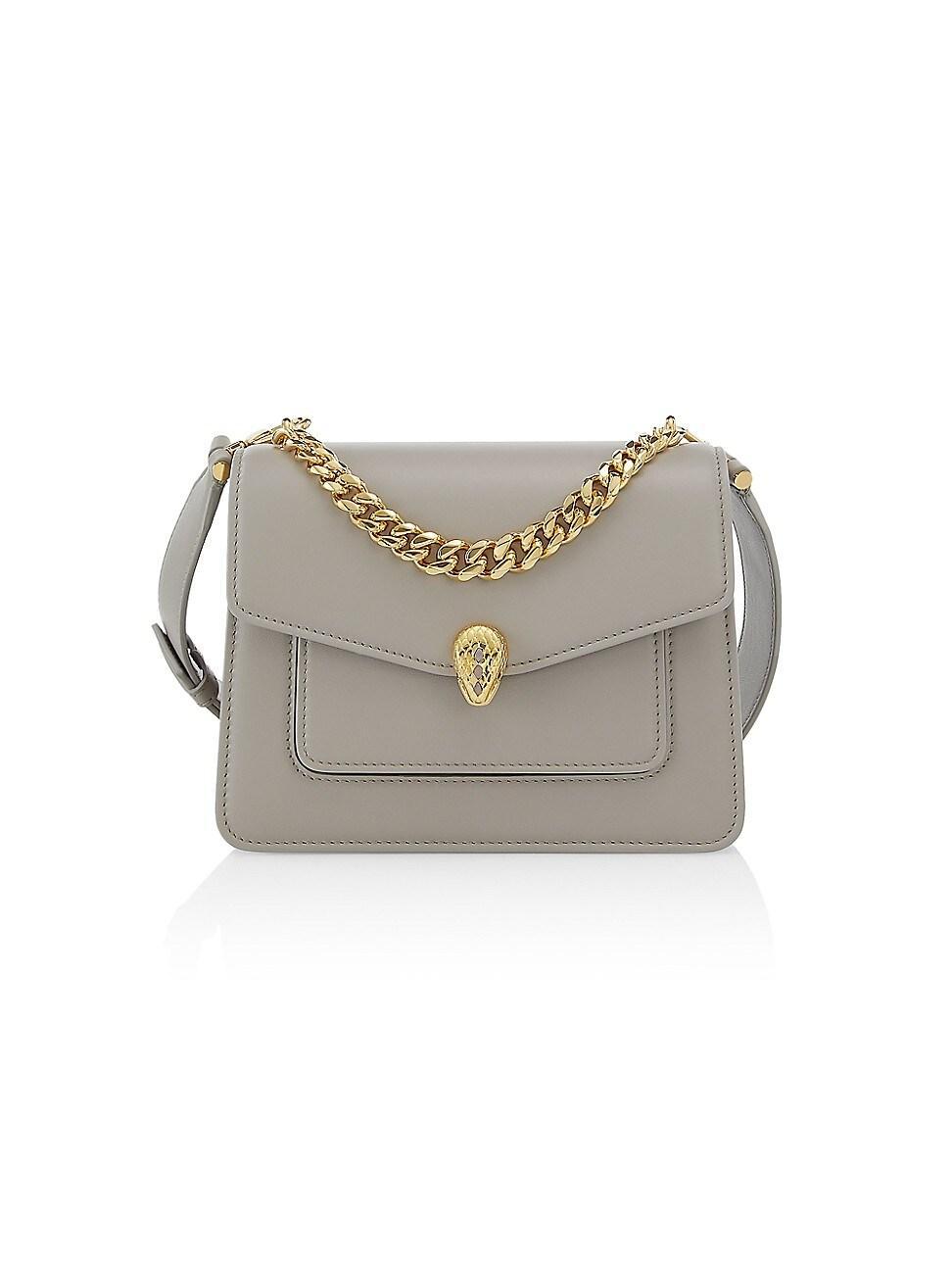 Womens Maxi Serpenti Leather Chain Crossbody Bag Product Image