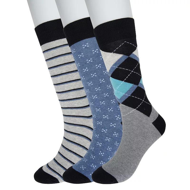 Mens Sonoma Goods For Life 3-pack Patterned Dress Socks Product Image