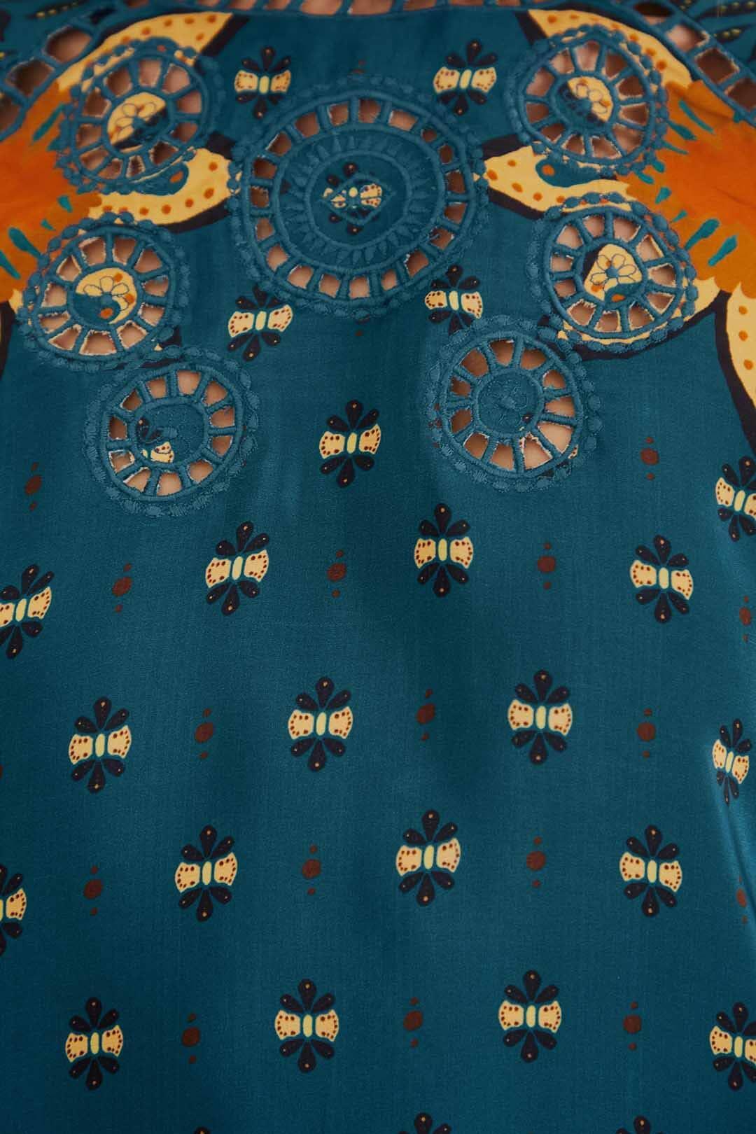 Blue Ainika Chill Long Sleeve Blouse Product Image