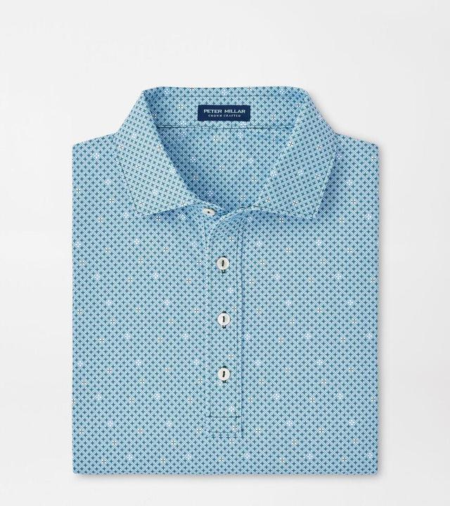 Peter Millar Mens Mosaic Performance Jersey Polo | Color: Lacinato | Size: XXL Product Image