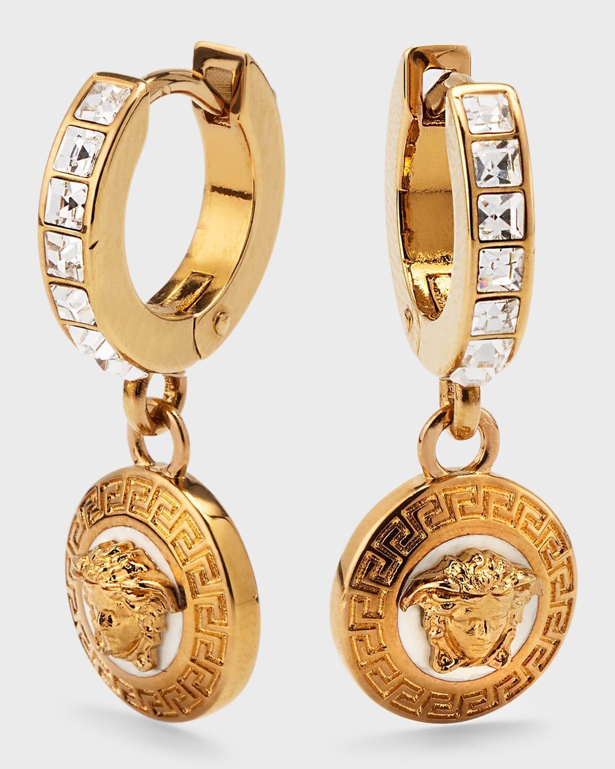 Womens Icon Goldtone & Crystal Drop Earrings Product Image