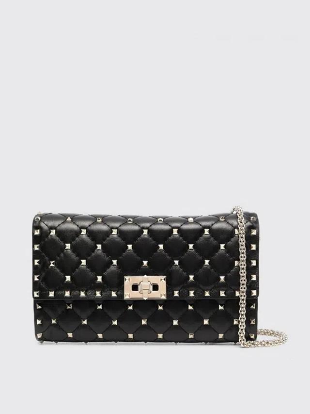 Rockstud Spike Shoulder Bag In Black Product Image