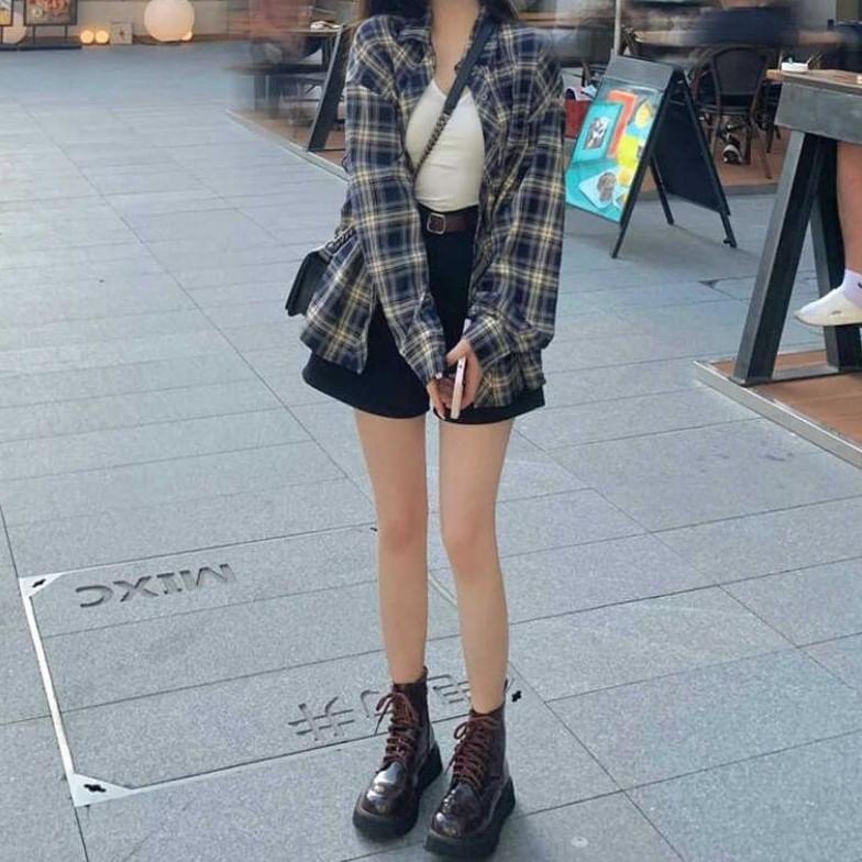 Long-Sleeve Plaid Shirt Product Image