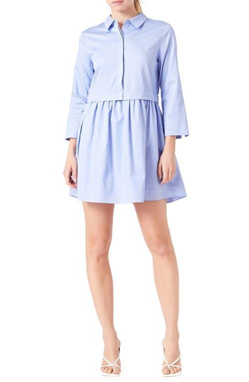 English Factory Long Sleeve Mini Shirtdress Product Image