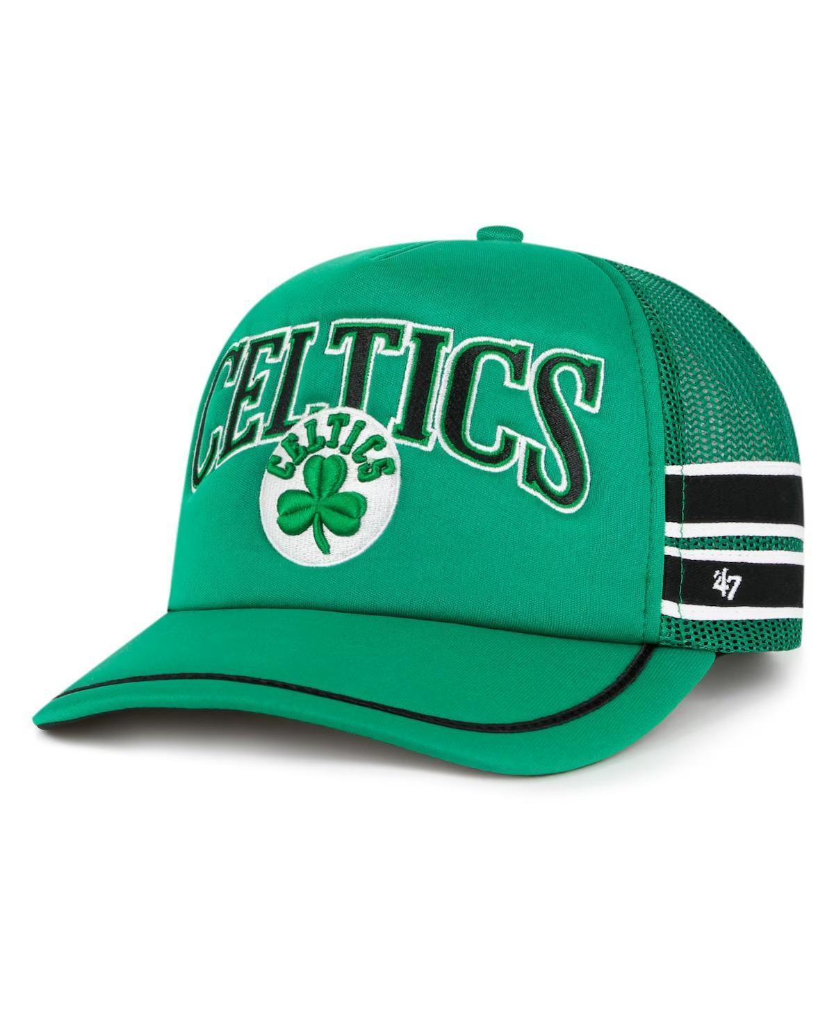 47 Mens Kelly Green Boston Celtics SideStripes Trucker Adjustable Hat Product Image