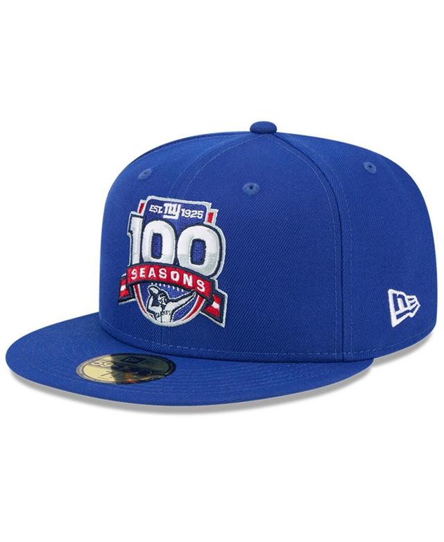 New Era Mens Royal New York Giants 100th Season 59FIFTY Fitted Hat Product Image