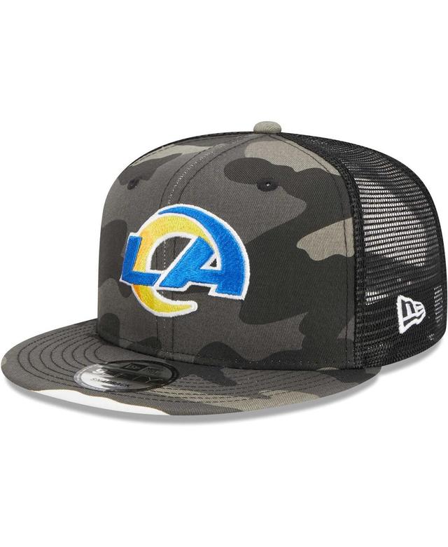 Mens New Era Urban Camo Los Angeles Rams 9FIFTY Trucker Snapback Hat Product Image