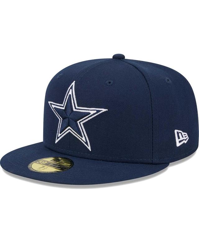 Men's Navy Dallas Cowboys Main 59FIFTY Fitted Hat Product Image