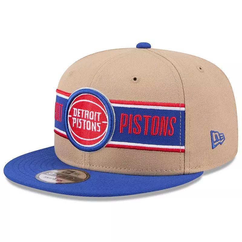 Mens New Era Tan/Blue Detroit Pistons 2024 NBA Draft 9FIFTY Snapback Hat Product Image