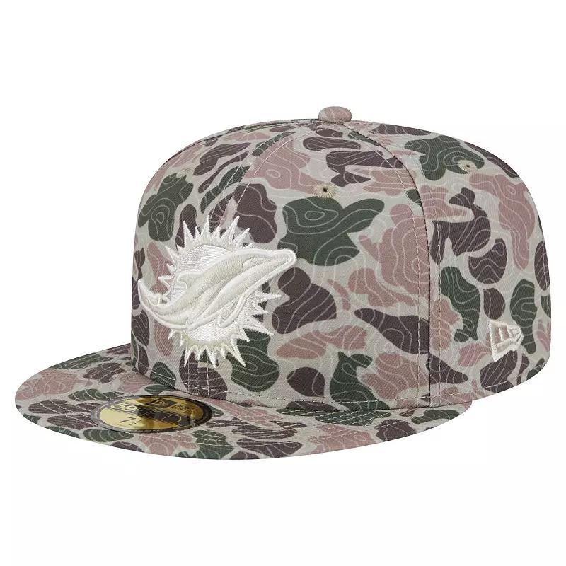 Mens New Era Miami Dolphins Geo Camo 59FIFTY Fitted Hat Product Image