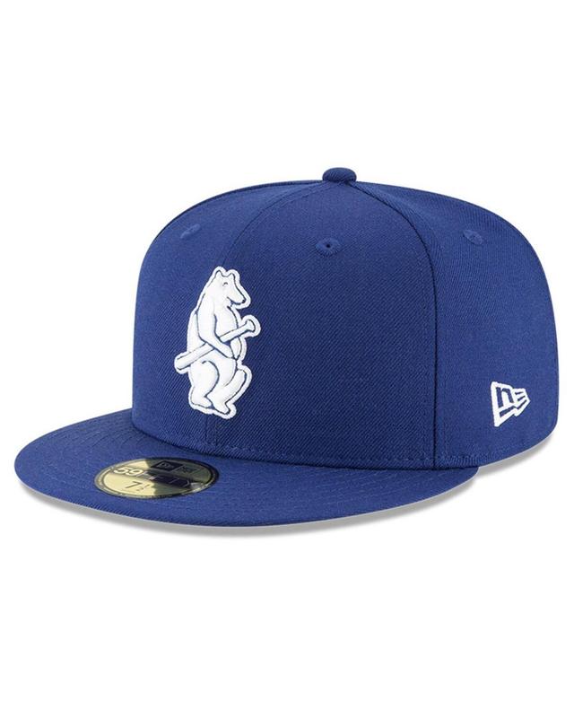 Mens New Era Royal Chicago Cubs Cooperstown Collection Wool 59FIFTY Fitted Hat Product Image