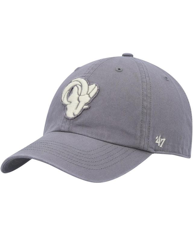 Men's '47 Gray Los Angeles Rams Chasm Clean Up Adjustable Hat Product Image