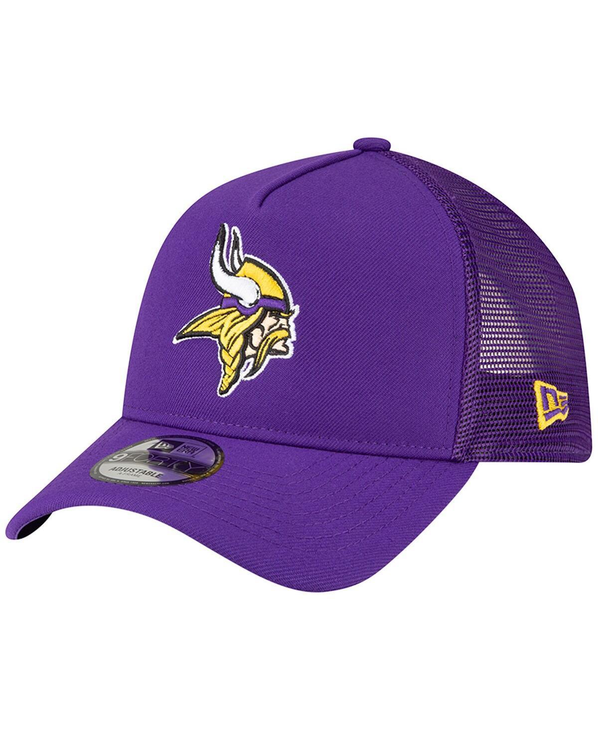 Mens New Era Minnesota Vikings A-Frame Trucker 9FORTY Adjustable Hat Product Image