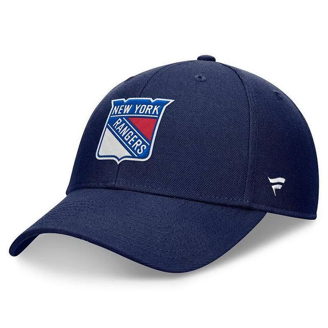 Mens Fanatics Navy New York Rangers Domestic 3D Patch Adjustable Hat, Ran Blue Product Image