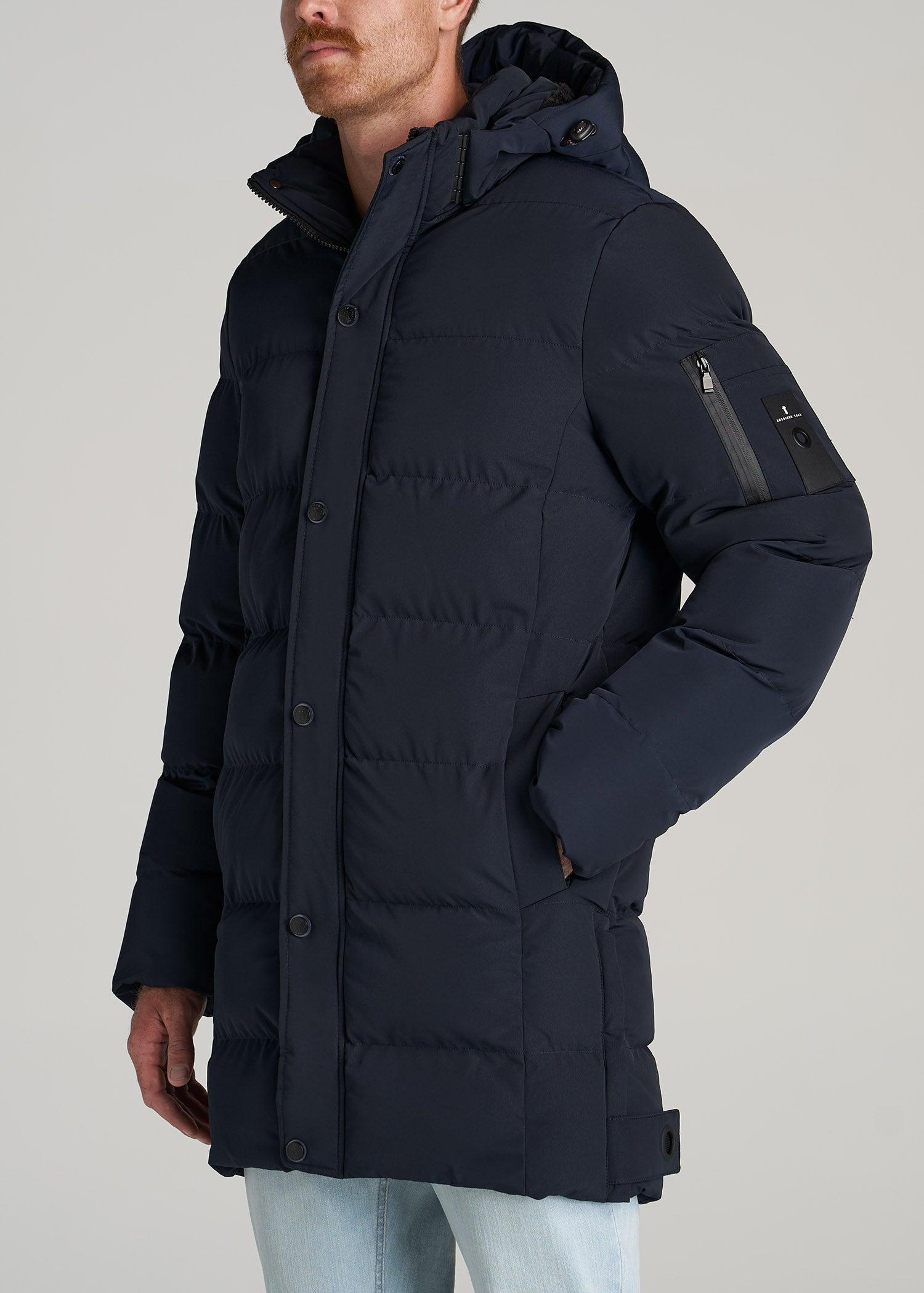 American Tall X Point Zero Long Quilted Men’s Tall Parka in Navy Product Image