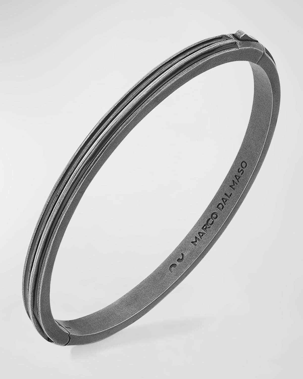 Mens Acies Thin Bangle Bracelet, Silver Product Image