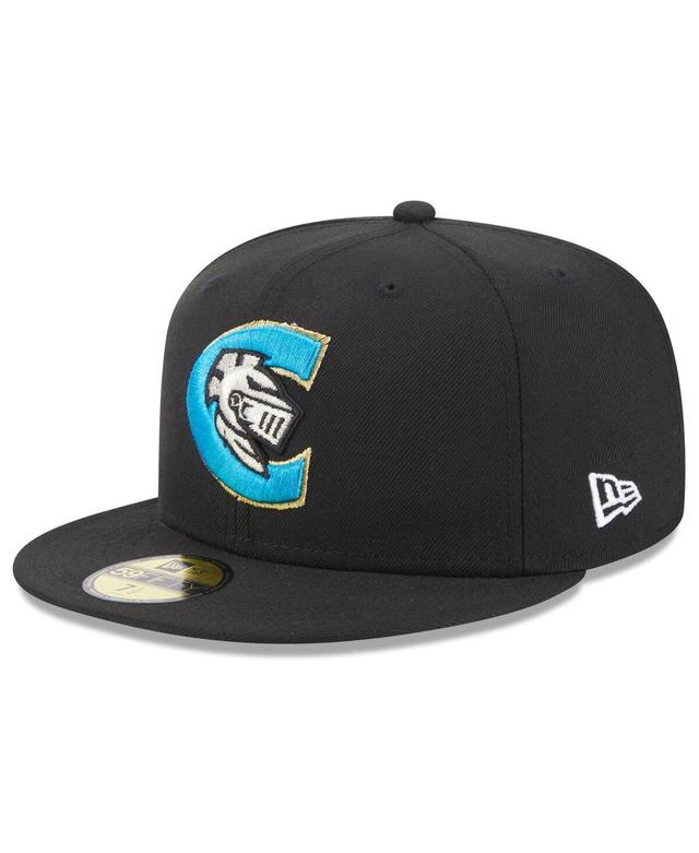 Mens New Era Black Charlotte Knights Authentic Collection Alternate Logo 59FIFTY Fitted Hat Product Image