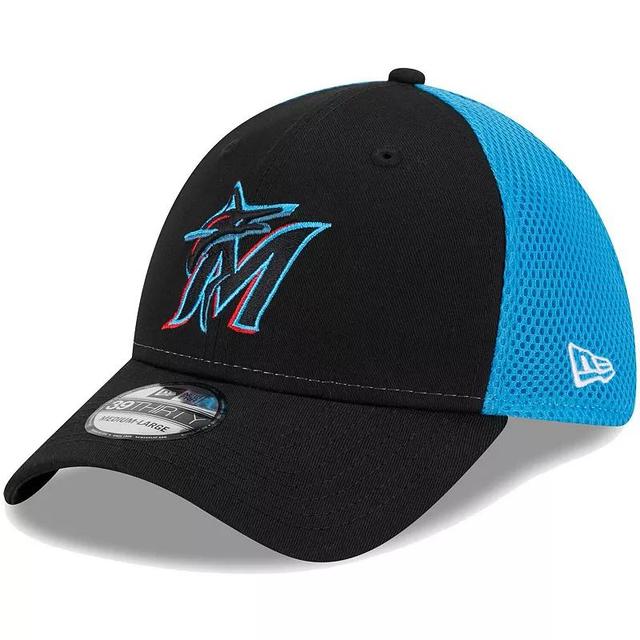 Mens New Era Miami Marlins Team Neo 39THIRTY Flex Hat Product Image