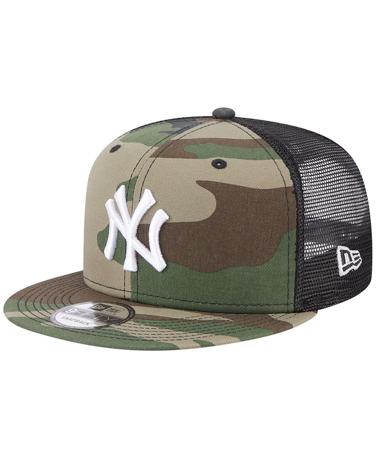 Men's New Era Camo New York Yankees Trucker 9FIFTY Snapback Hat Product Image